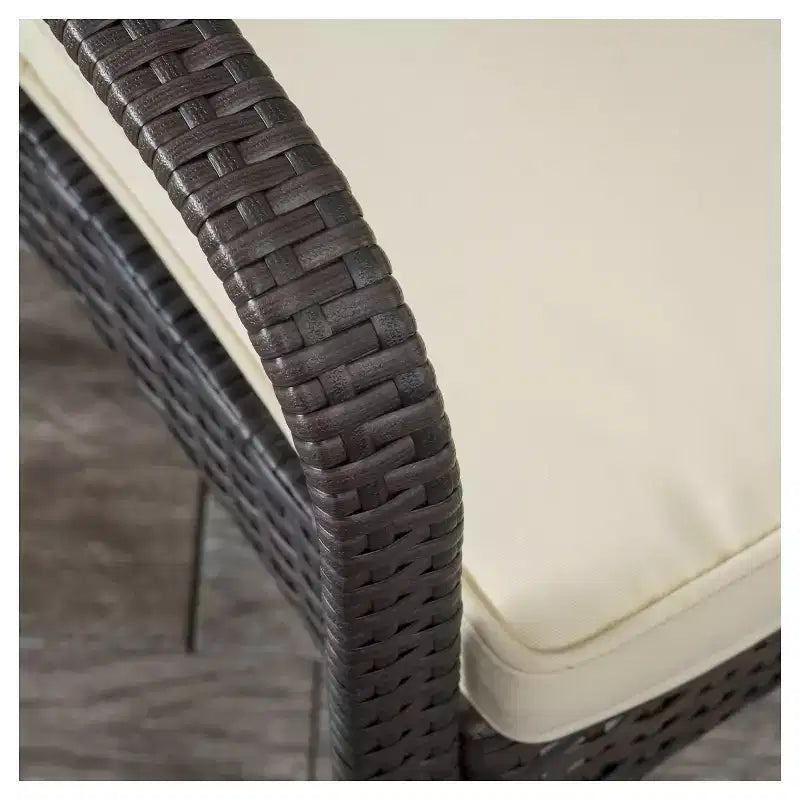 Anthony 7pc Dining Set: Outdoor Wicker, Iron Frame, 6 Arm Chairs with Cushions - Christopher Knight Home
