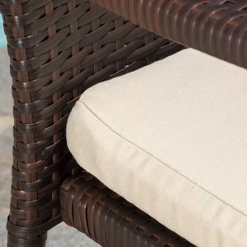 Campbell 5pc Wicker Patio Dining Set with Cushions - Multibrown - Christopher Knight Home