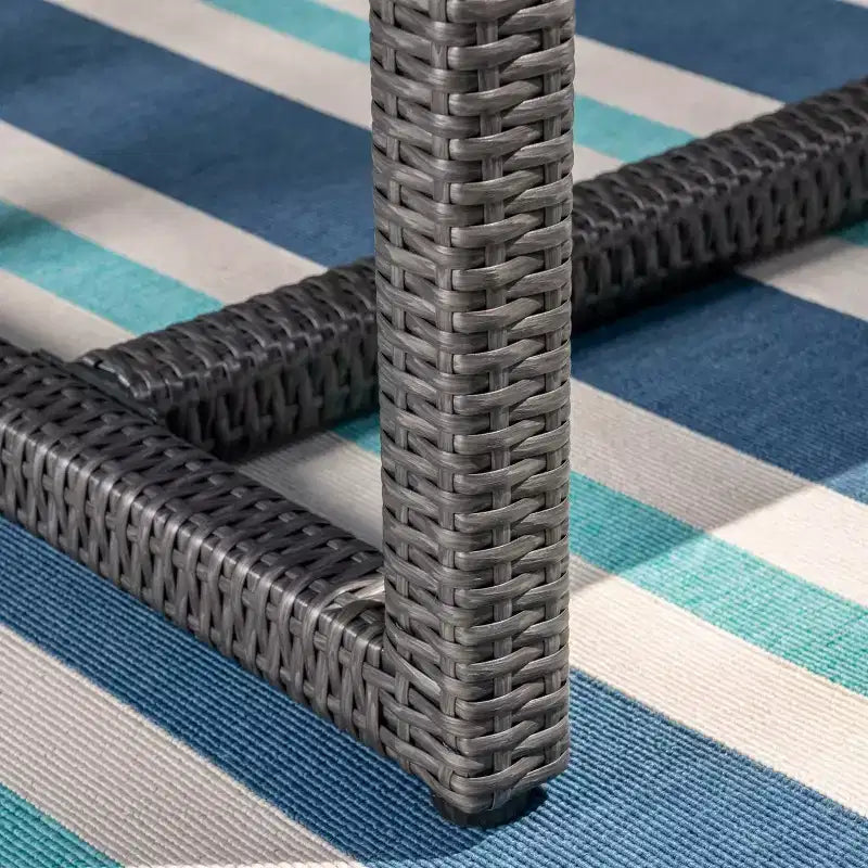 Westley 7pc Wicker Patio Dining Set - Gray - Christopher Knight Home: Iron Frame, Water-Resistant Cushions, 6 Arm Chairs