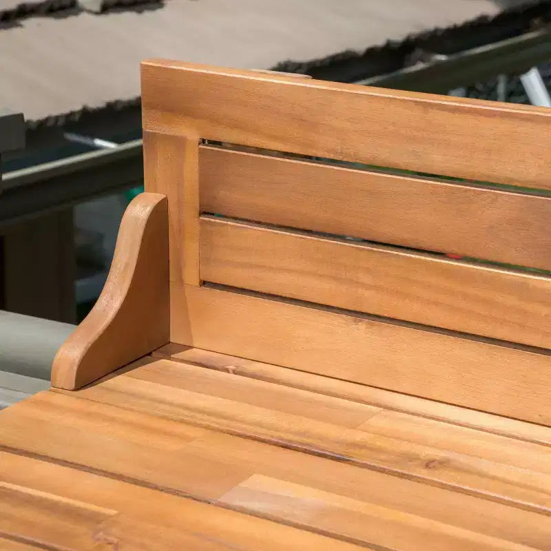 Caribbean 3pc Acacia Wood Patio Bar Set - Natural - Christopher Knight Home: Balcony Furniture, Weather-Resistant