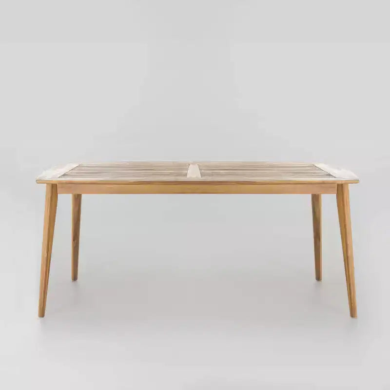 Llando 7-pc Acacia Wood Dining Set - Teak/Blue - Christopher Knight Home: Weather-Resistant with Polyester Cushions