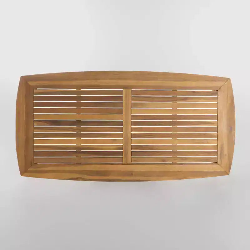 Llando 7-pc Acacia Wood Dining Set - Teak/Blue - Christopher Knight Home: Weather-Resistant with Polyester Cushions