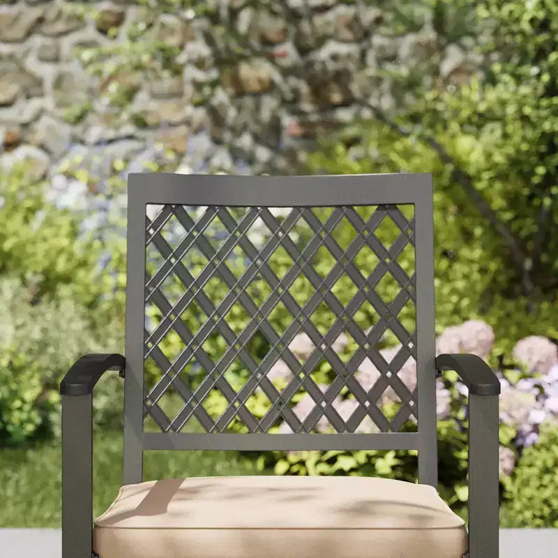 7pc Patio Dining Set with Rectangular Table with Umbrella Hole & Swivel Chairs - Captiva Designs