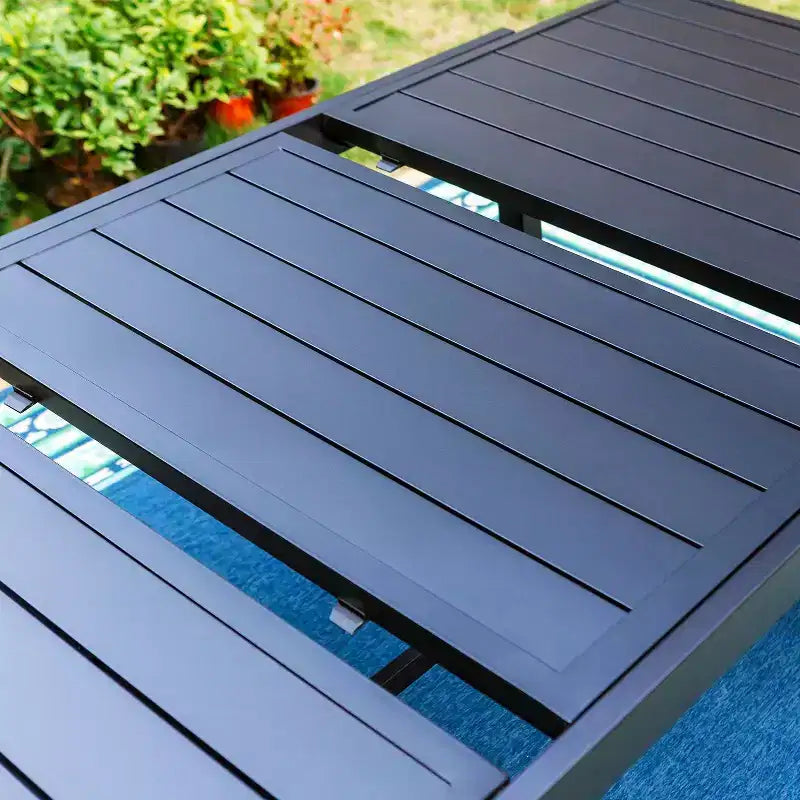 Ensemble de salle à manger 7 pièces pour patio avec table extensible et 6 chaises en rotin PE – Captiva Designs