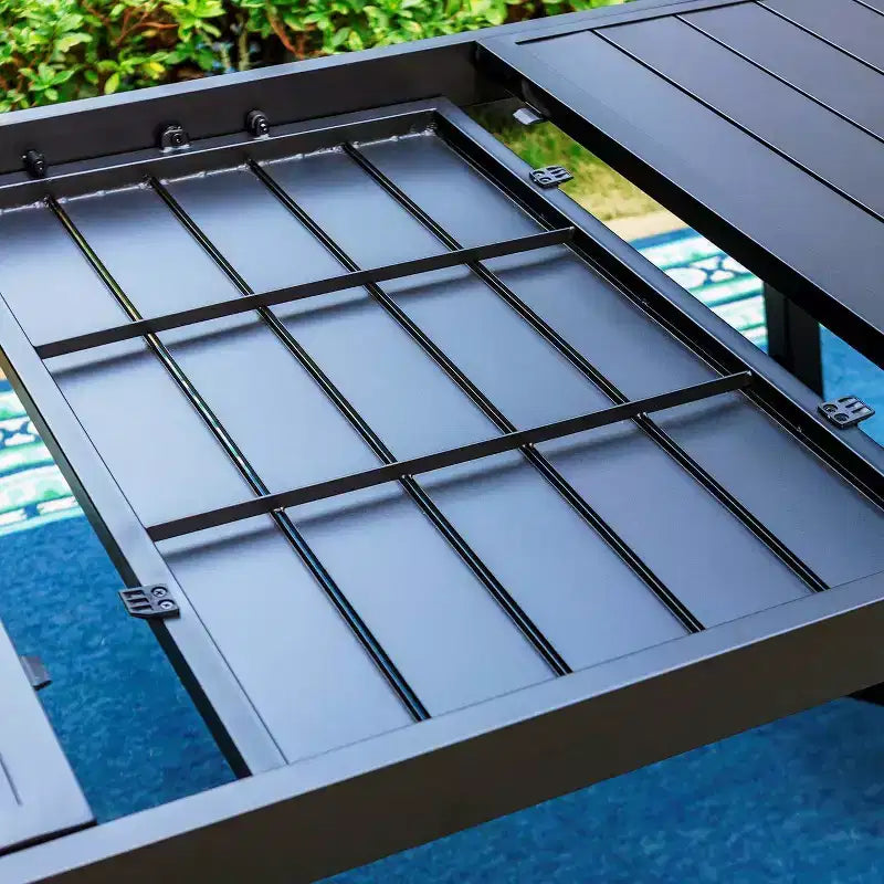 Ensemble de salle à manger 7 pièces pour patio avec table extensible et 6 chaises en rotin PE – Captiva Designs