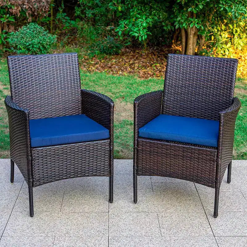 Ensemble de salle à manger 7 pièces pour patio avec table extensible et 6 chaises en rotin PE – Captiva Designs