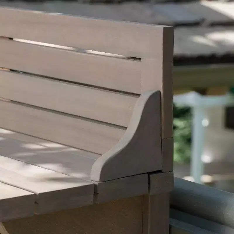 Caribbean 3pc Acacia Wood Patio Bar Set - Gray - Christopher Knight Home: Weather-Resistant, 2 Barstools, Non-Extension