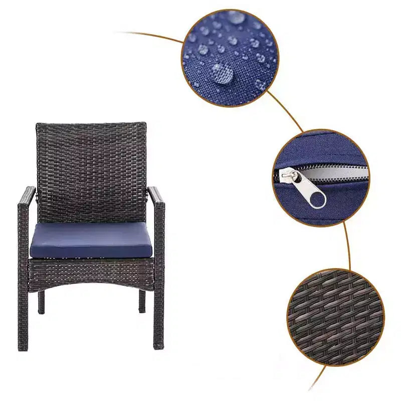 Ensemble de salle à manger 7 pièces avec table rectangulaire extensible et 6 chaises en rotin synthétique - Captiva Designs : Mobilier d'extérieur résistant aux intempéries
