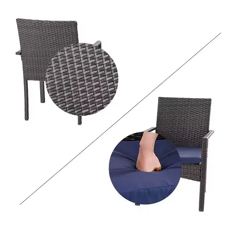 Ensemble de salle à manger 7 pièces avec table rectangulaire extensible et 6 chaises en rotin synthétique - Captiva Designs : Mobilier d'extérieur résistant aux intempéries