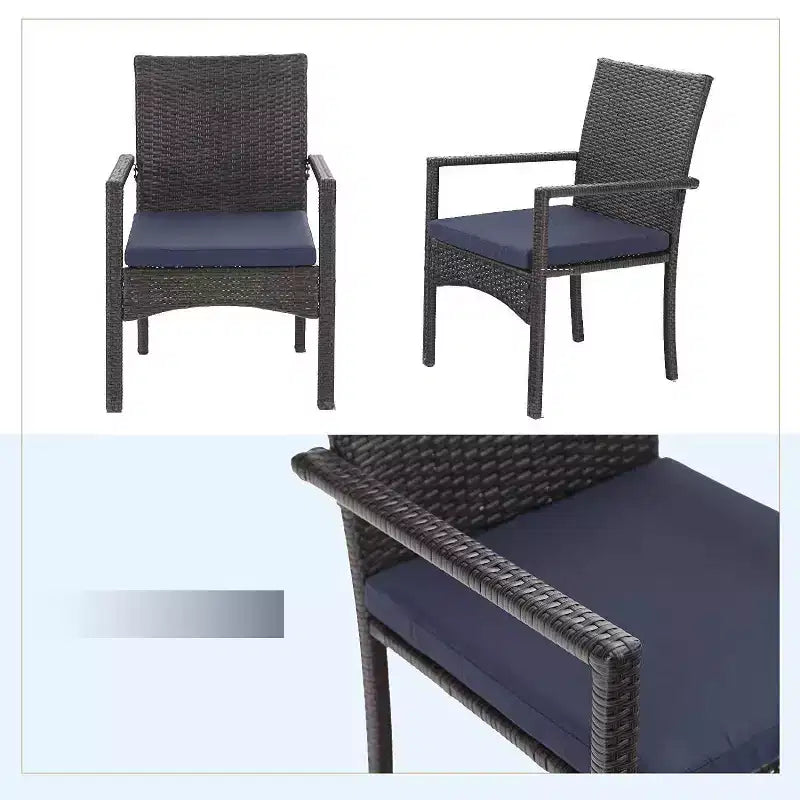Ensemble de salle à manger 7 pièces avec table rectangulaire extensible et 6 chaises en rotin synthétique - Captiva Designs : Mobilier d'extérieur résistant aux intempéries