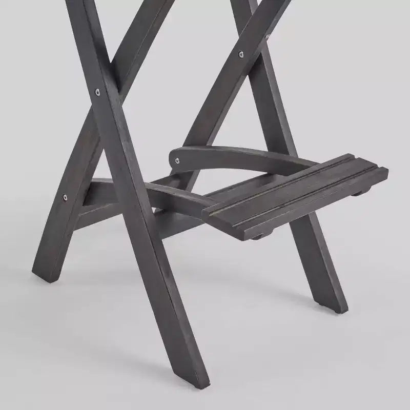 Ensemble de bar rectangulaire 3 pièces Polaris en bois et osier de 114 cm gris foncé - Christopher Knight Home : cadre en acacia, résistant aux intempéries
