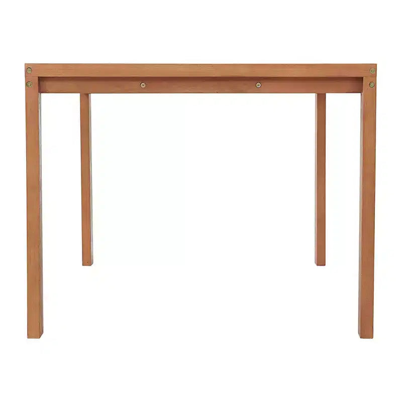 Weston 5pc Eucalyptus Wood Outdoor Dining Set - Natural - Alaterre Furniture: Weather-Resistant, 4-Seater