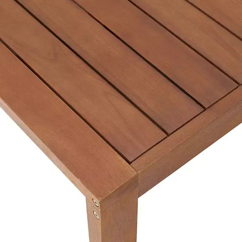 Weston 5pc Eucalyptus Wood Outdoor Dining Set - Natural - Alaterre Furniture: Weather-Resistant, 4-Seater