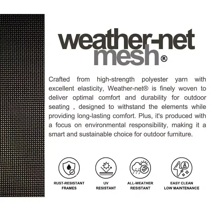 Amazonia Lapa 7pc Aluminum and Teak Finish Wood 100% Rectangular Extendable Patio Dining Set Black
