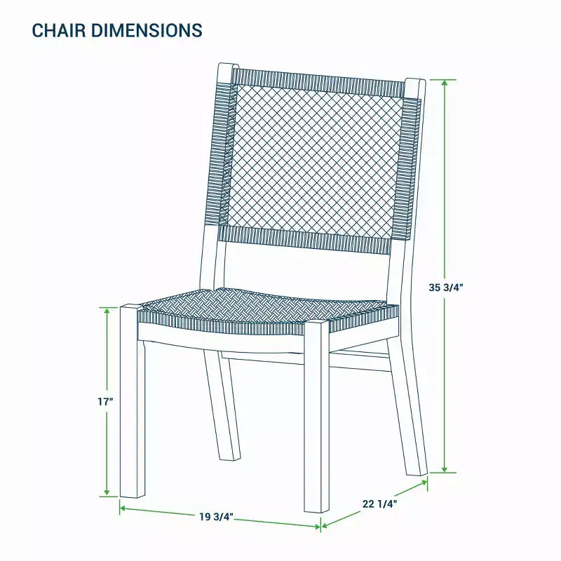 Sonoma Lane Azle 6pc Teak Outdoor Patio Dining Set with Honey Twist Wicker - Weather-Resistant