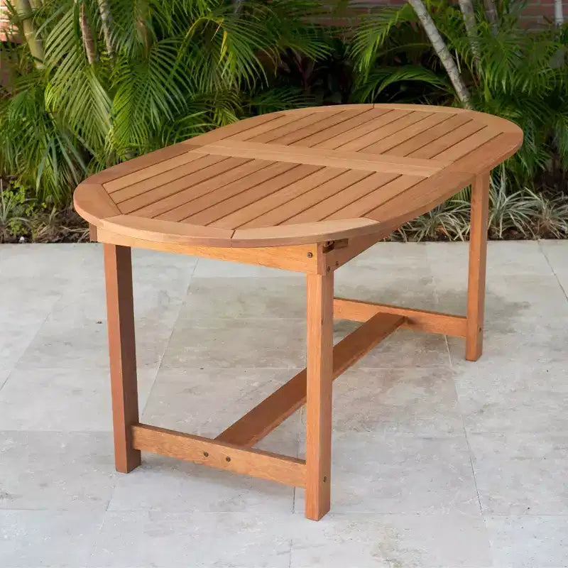 Amazonia Beijo 7pc Oval Outdoor Patio Dining Set Beige