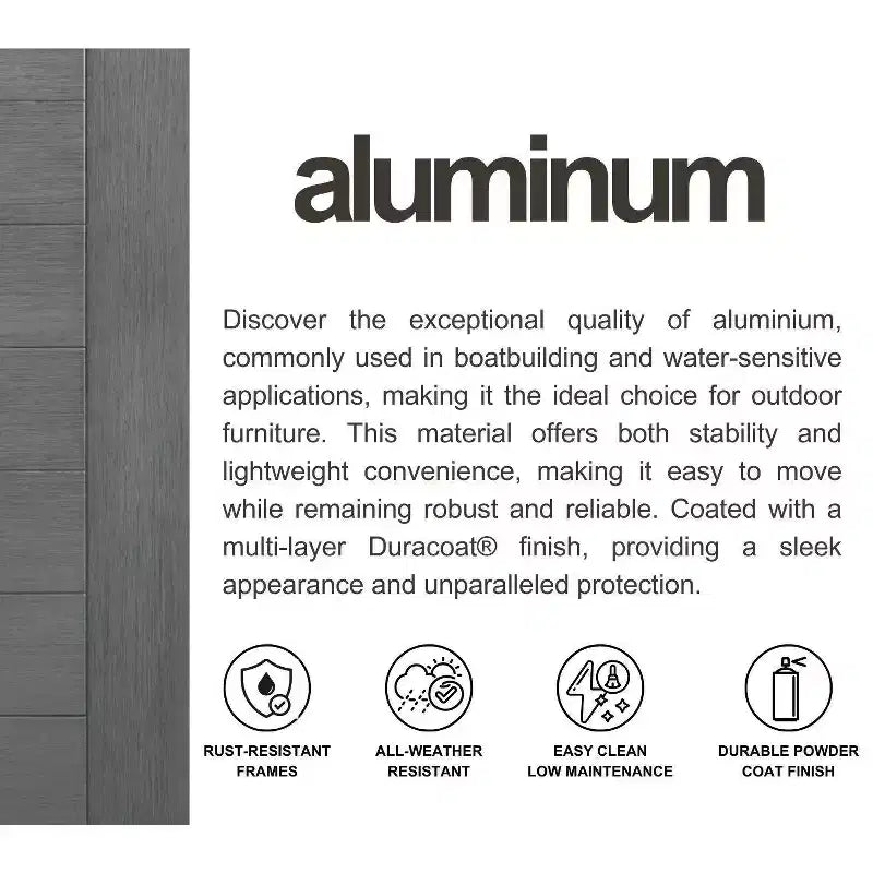 Amazonia Leblon 9pc Aluminum Rectangular Patio Dining Set White