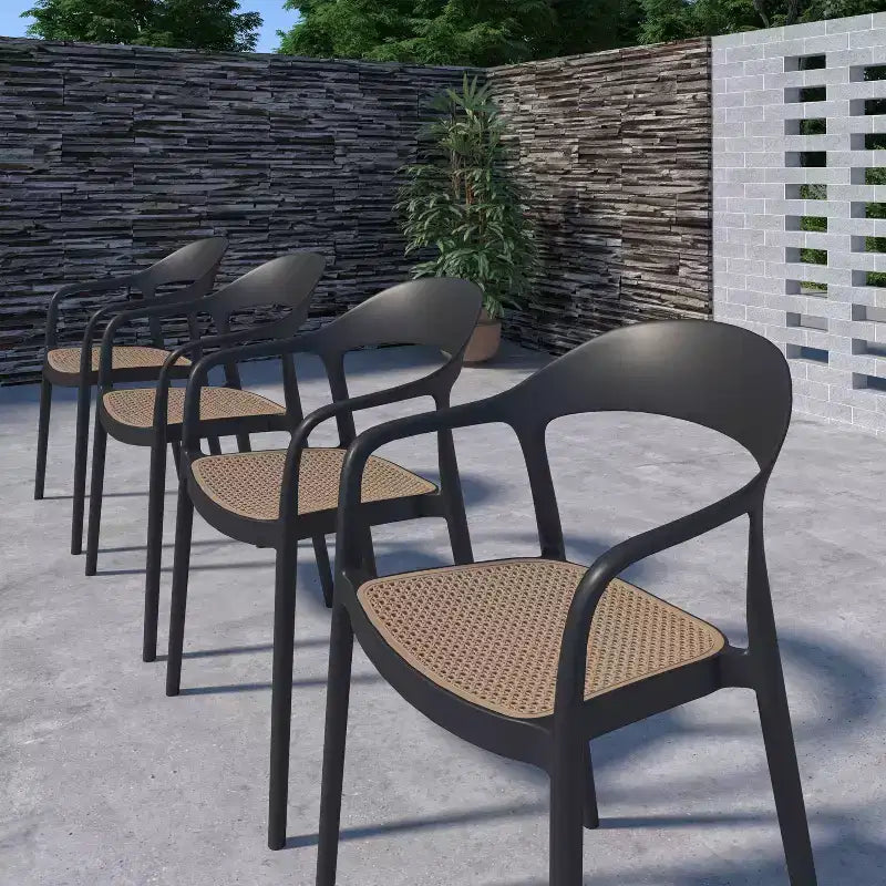 Amazonia Rio 9pc Oval Oval Outdoor Patio Dining Set Black