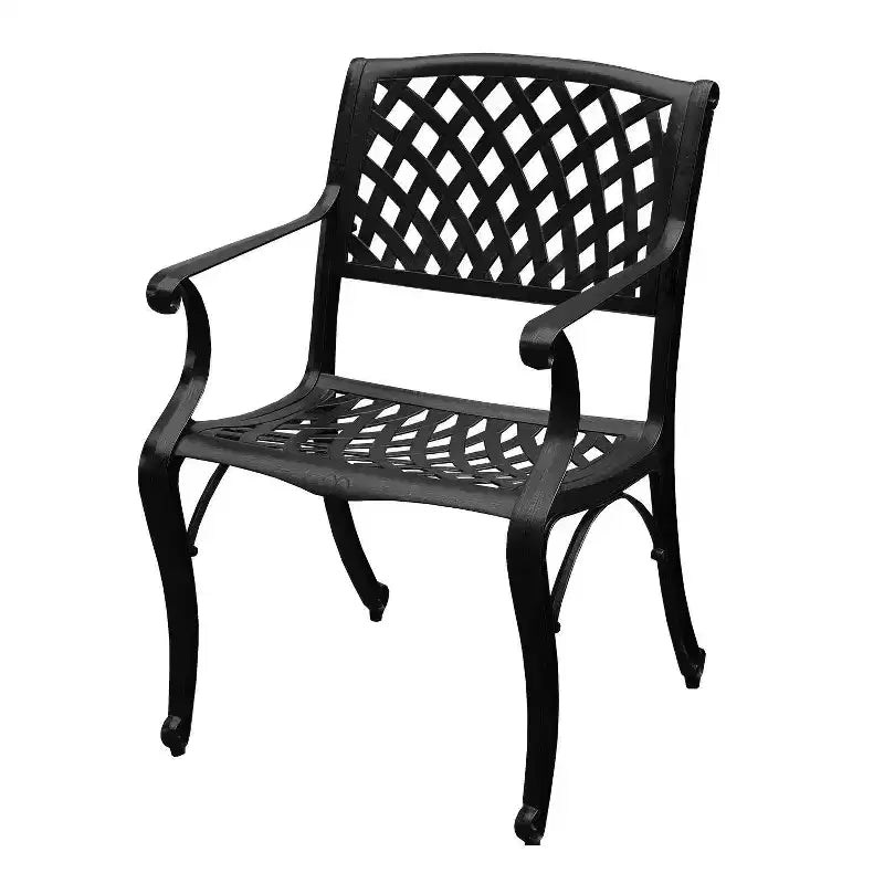 9pc Outdoor Dining Set: UV-Resistant Aluminum Frame & Chairs - Oakland Living