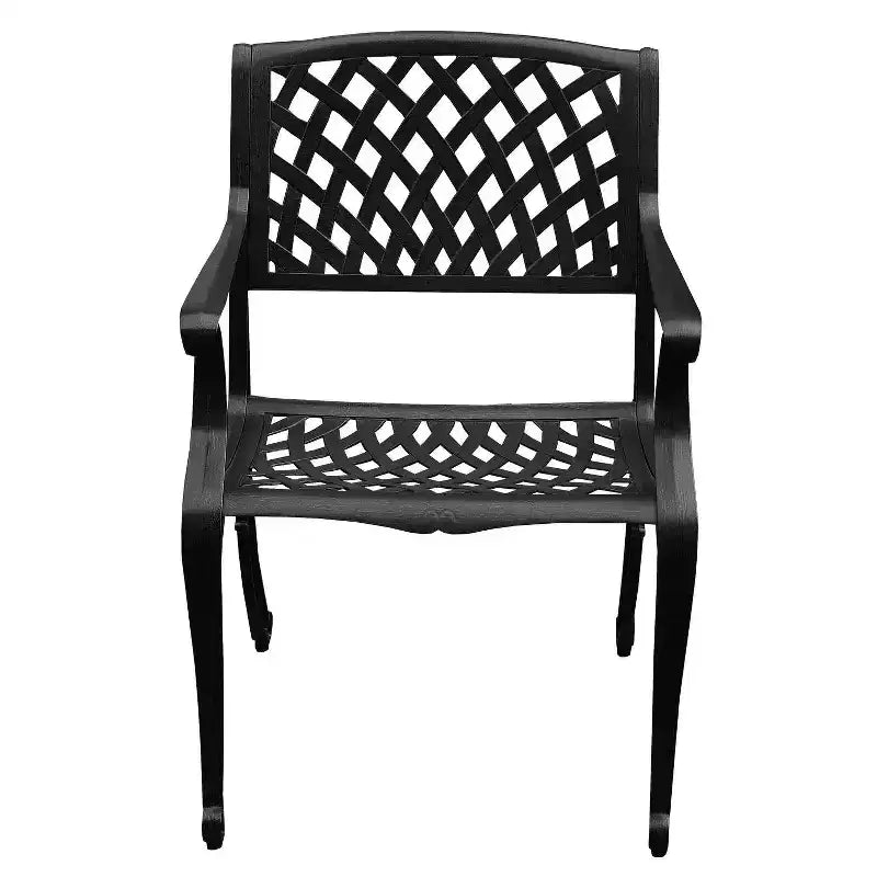 9pc Outdoor Dining Set: UV-Resistant Aluminum Frame & Chairs - Oakland Living