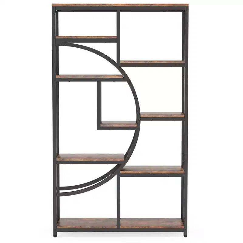 Lantine 5 Tier Bookshelf with 9-Open Storage Shelf