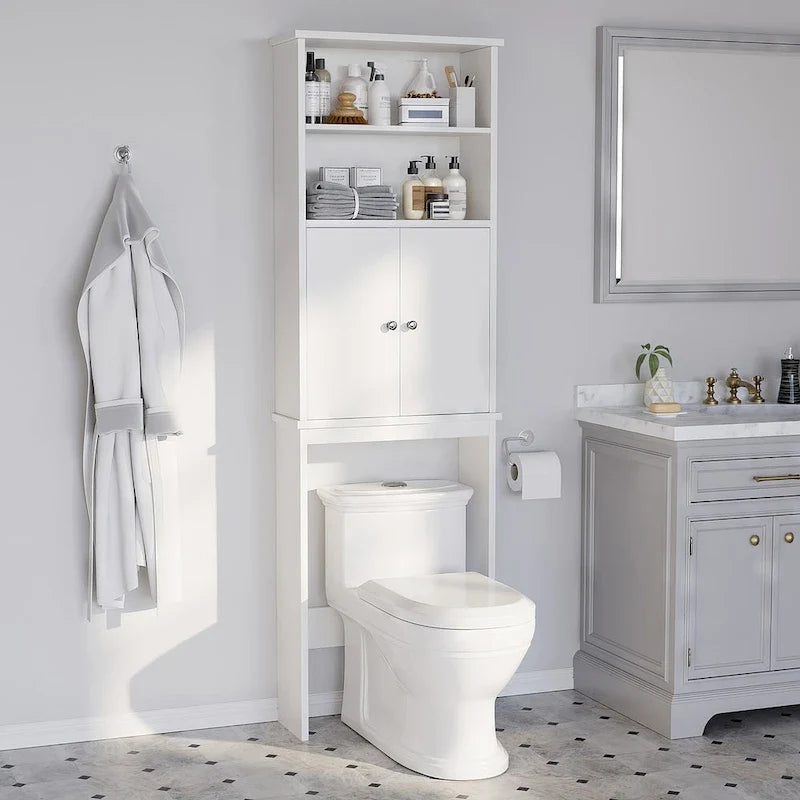 Meuble de rangement à suspendre au-dessus des toilettes Futzca avec porte