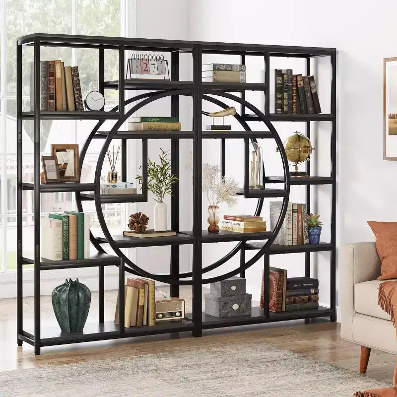 Lantine 5 Tier Bookshelf with 9-Open Storage Shelf