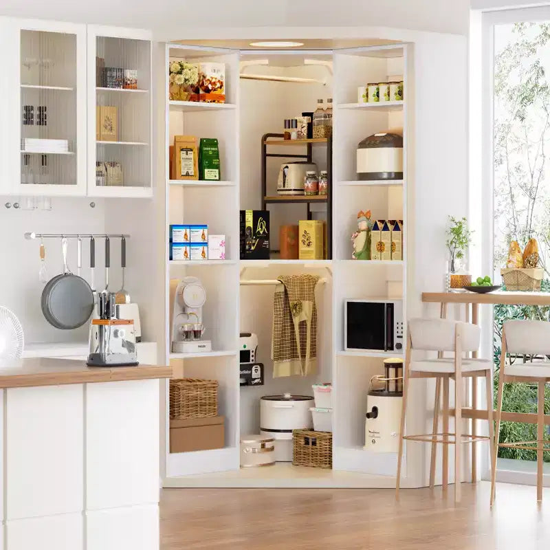 Besiost Corner Closet System with 12 Shelves