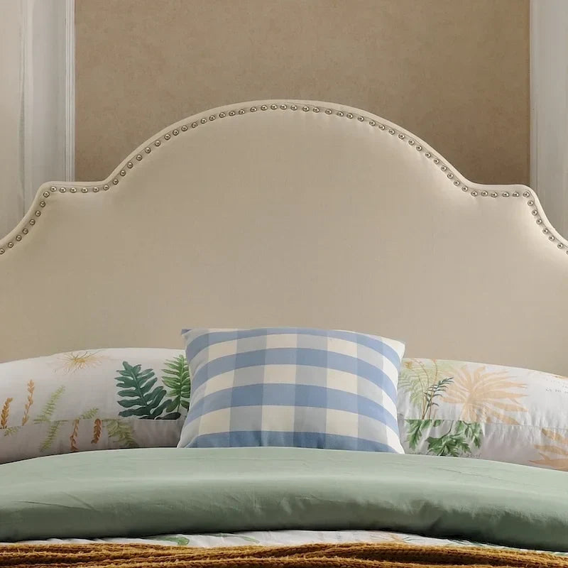 Tête de lit capitonnée en tissu réglable Grand lit/Très grand lit