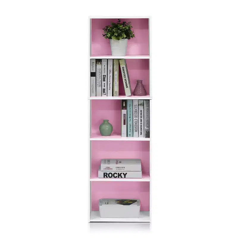 Furinno 5-Cube Reversible Bookcase Open Shelf Dispaly Rack Horizontal Vertical