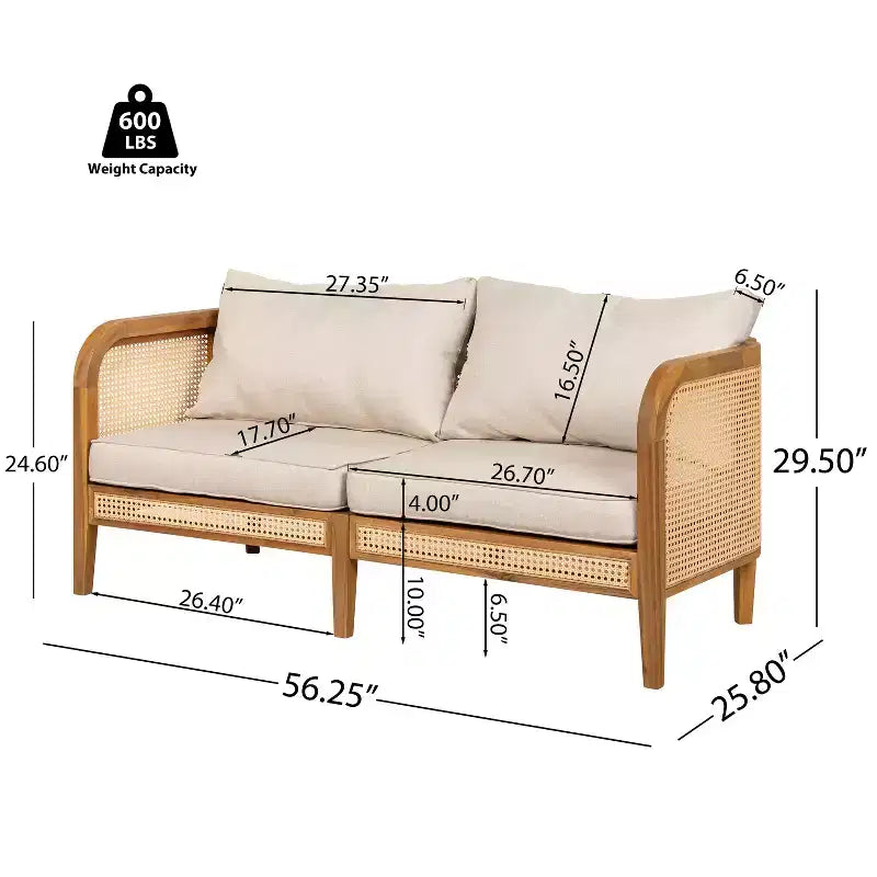 Christopher Knight Home Maciej 3 Piece Outdoor Rustic Acacia Wood and Rattan Seating Set