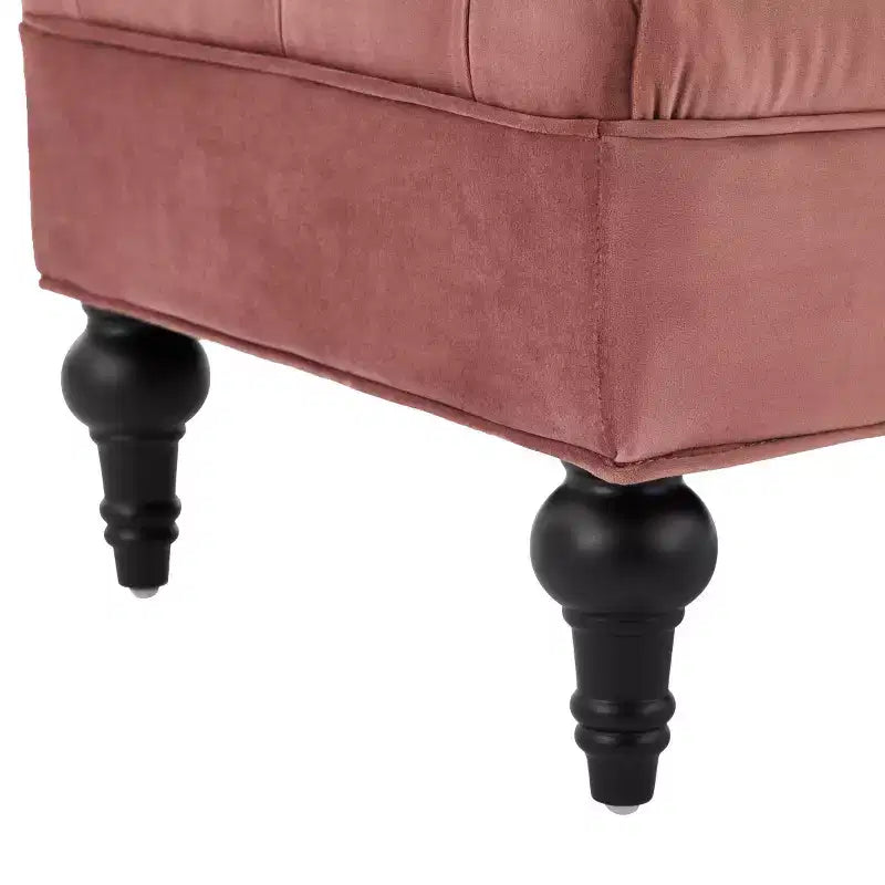 Modern End of Bed Bench for Bedroom, Velvet Upholstered Window Bench with 2 Detachable Pillows for Living Room or Entryway-Panipeachy