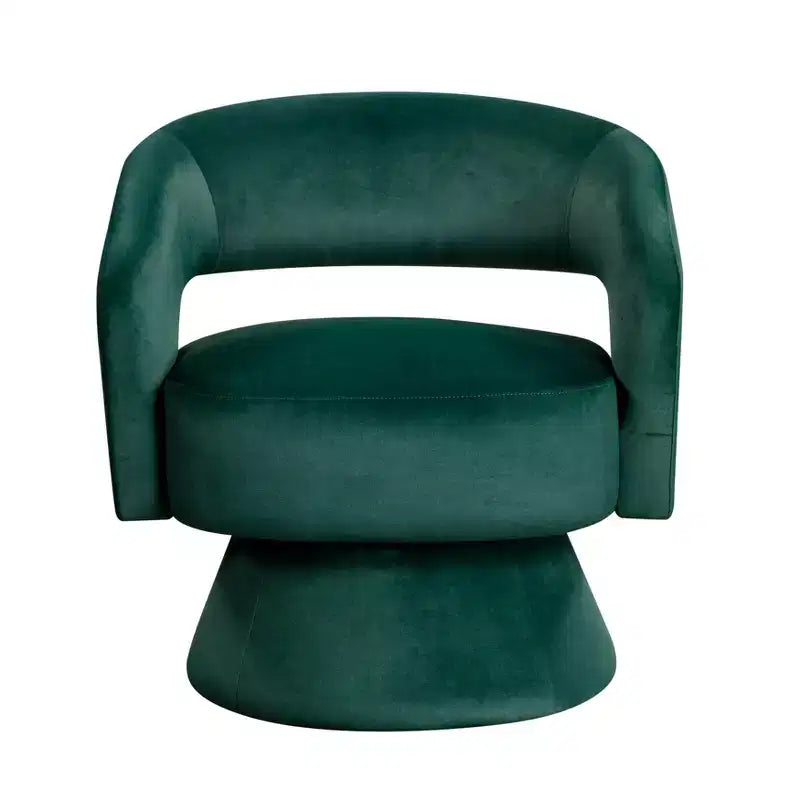 GDFStudio Hudson Modern Luxury Velvet Upholstered Swivel Accent Chair