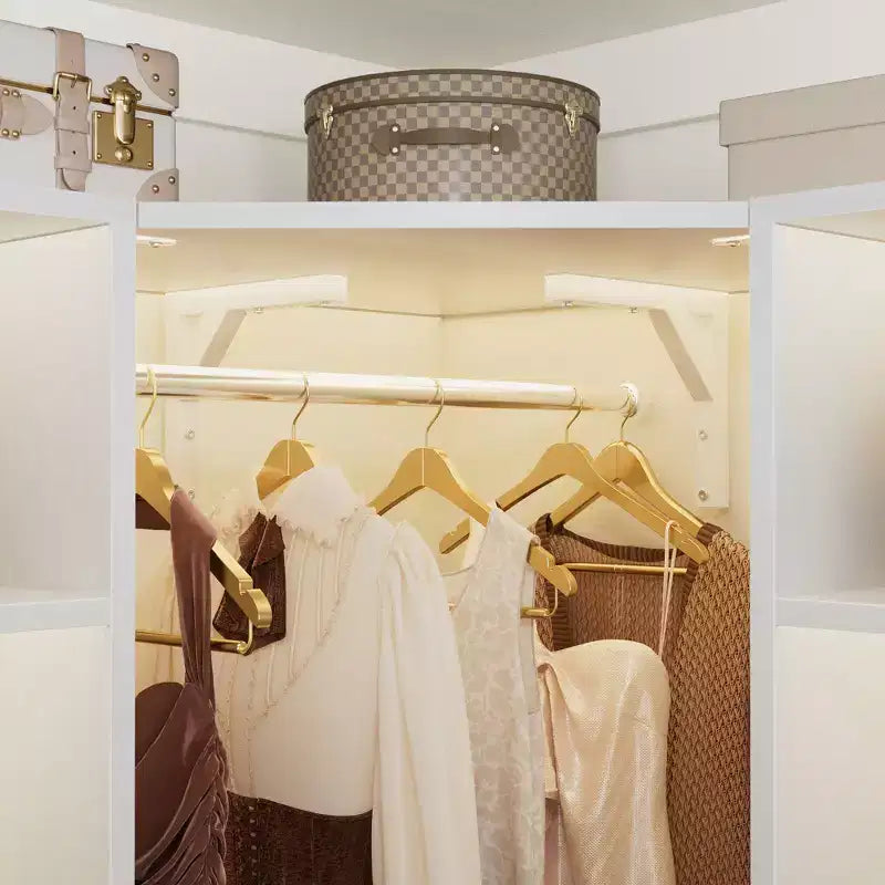 Besiost Corner Closet System with 12 Shelves