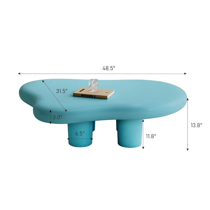 48.5 Modern Cloud Shape 4 Legs Coffee Table