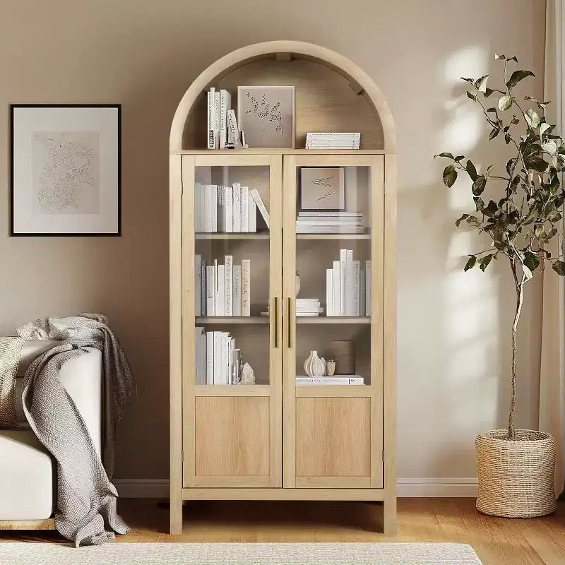 Arched Cabinet Wooden Display Cabinet