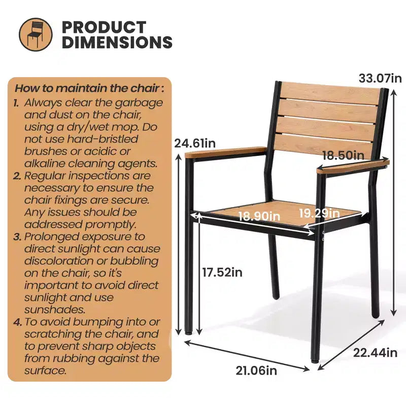 Ensemble de salle à manger d'extérieur Crestlive Products 7 pièces pour 6 personnes Table de patio rectangulaire Cadre en aluminium avec plateau imitation bois et trou pour parasol