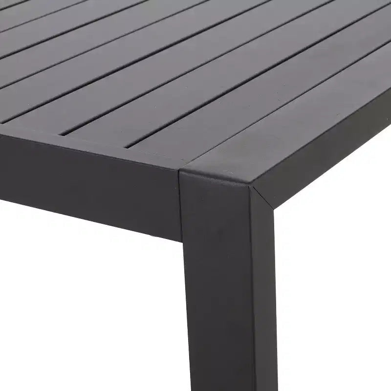 Christopher Knight Home Bennett 7 pcs Outdoor Modern Aluminum Dining Set with Woven Rope, Black/Gray