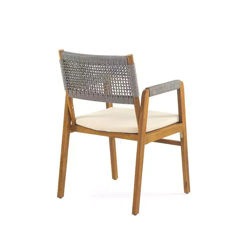 Christopher Knight Home Holomn, ensemble de salle à manger de jardin rustique en 7 pièces en acacia avec coussins
