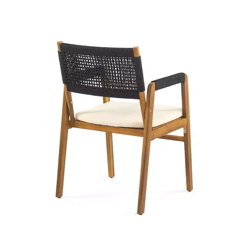 Christopher Knight Home Quinn 7 Pieces Patio Slat Design Acacia Upholstered Dining Set