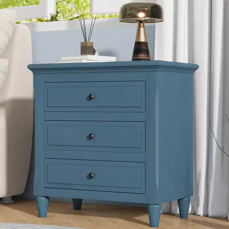 Whisen 28 Modern Minimalist 3-Drawer Nightstand Storage Wood Cabinet Sofa Side Table