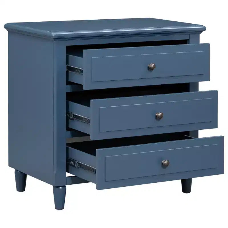 Whisen 28 Modern Minimalist 3-Drawer Nightstand Storage Wood Cabinet Sofa Side Table