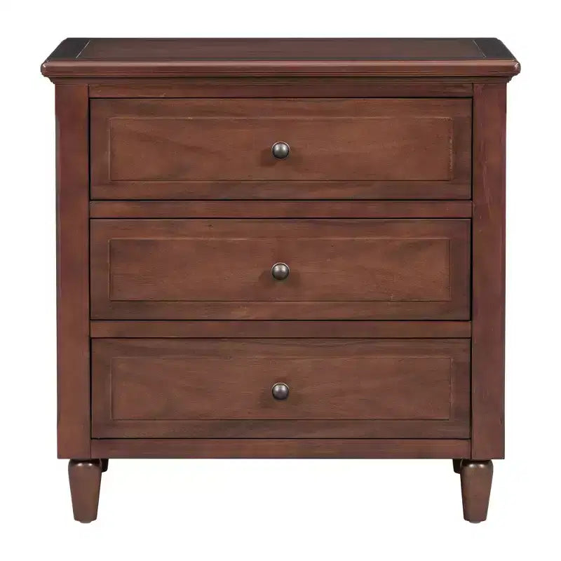 Whisen 28 Modern Minimalist 3-Drawer Nightstand Storage Wood Cabinet Sofa Side Table