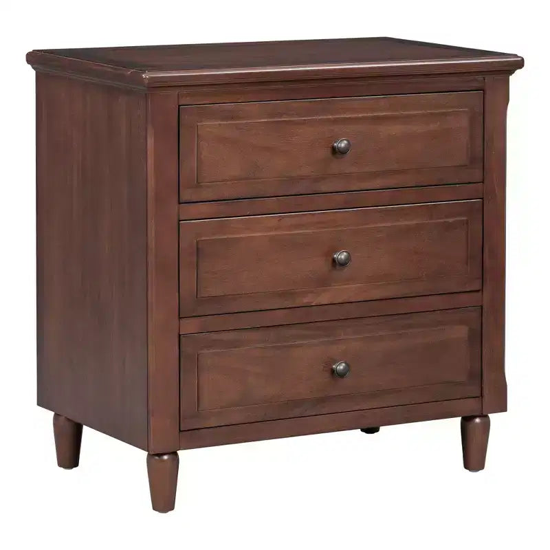 Whisen 28 Modern Minimalist 3-Drawer Nightstand Storage Wood Cabinet Sofa Side Table