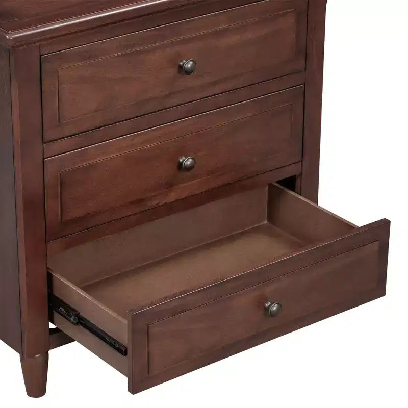 Whisen 28 Modern Minimalist 3-Drawer Nightstand Storage Wood Cabinet Sofa Side Table