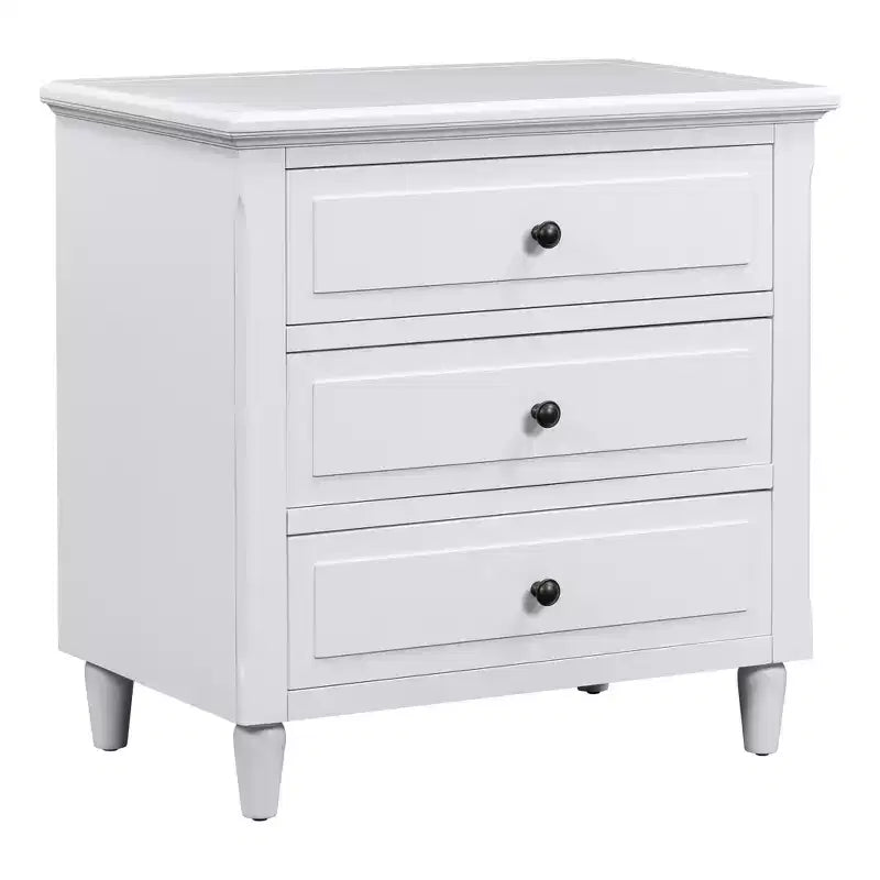 Whisen 28 Modern Minimalist 3-Drawer Nightstand Storage Wood Cabinet Sofa Side Table
