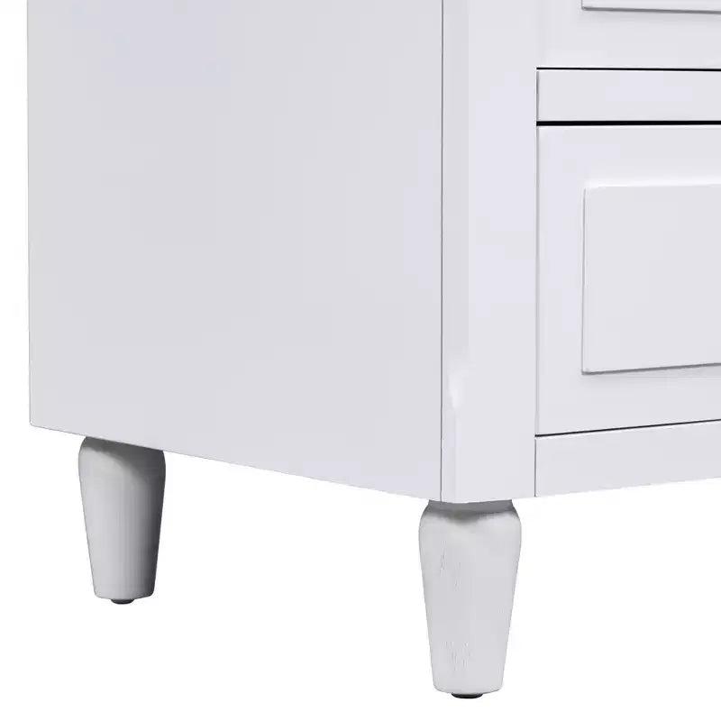 Whisen 28 Modern Minimalist 3-Drawer Nightstand Storage Wood Cabinet Sofa Side Table