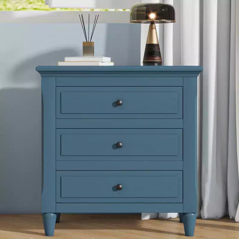 Whisen 28 Modern Minimalist 3-Drawer Nightstand Storage Wood Cabinet Sofa Side Table