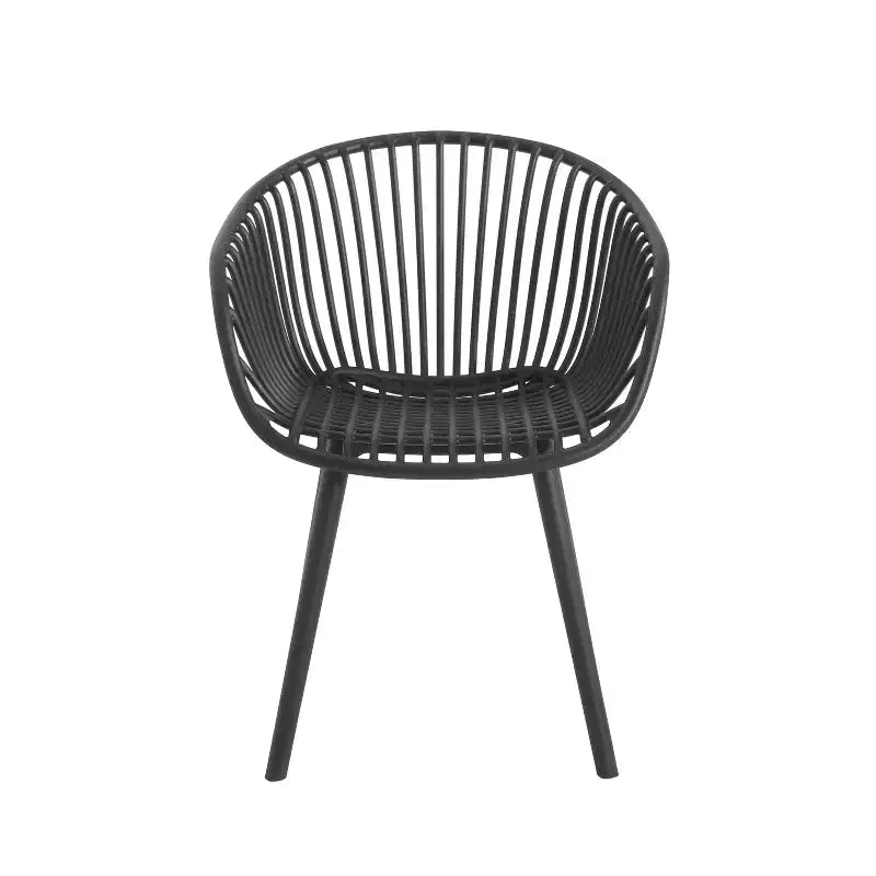 Christopher Knight Home Marley 7 Pieces Patio Modern Acacia Wood and Polypropylene Dining Set, Teak/Black