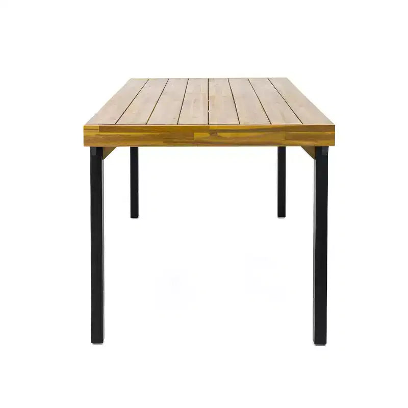 Christopher Knight Home Harper Outdoor 3pcs Acacia Wood Dining set, Teak/Black
